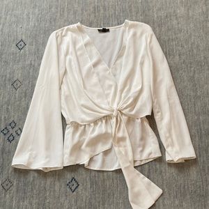 Top shop flowy long sleeve shirt